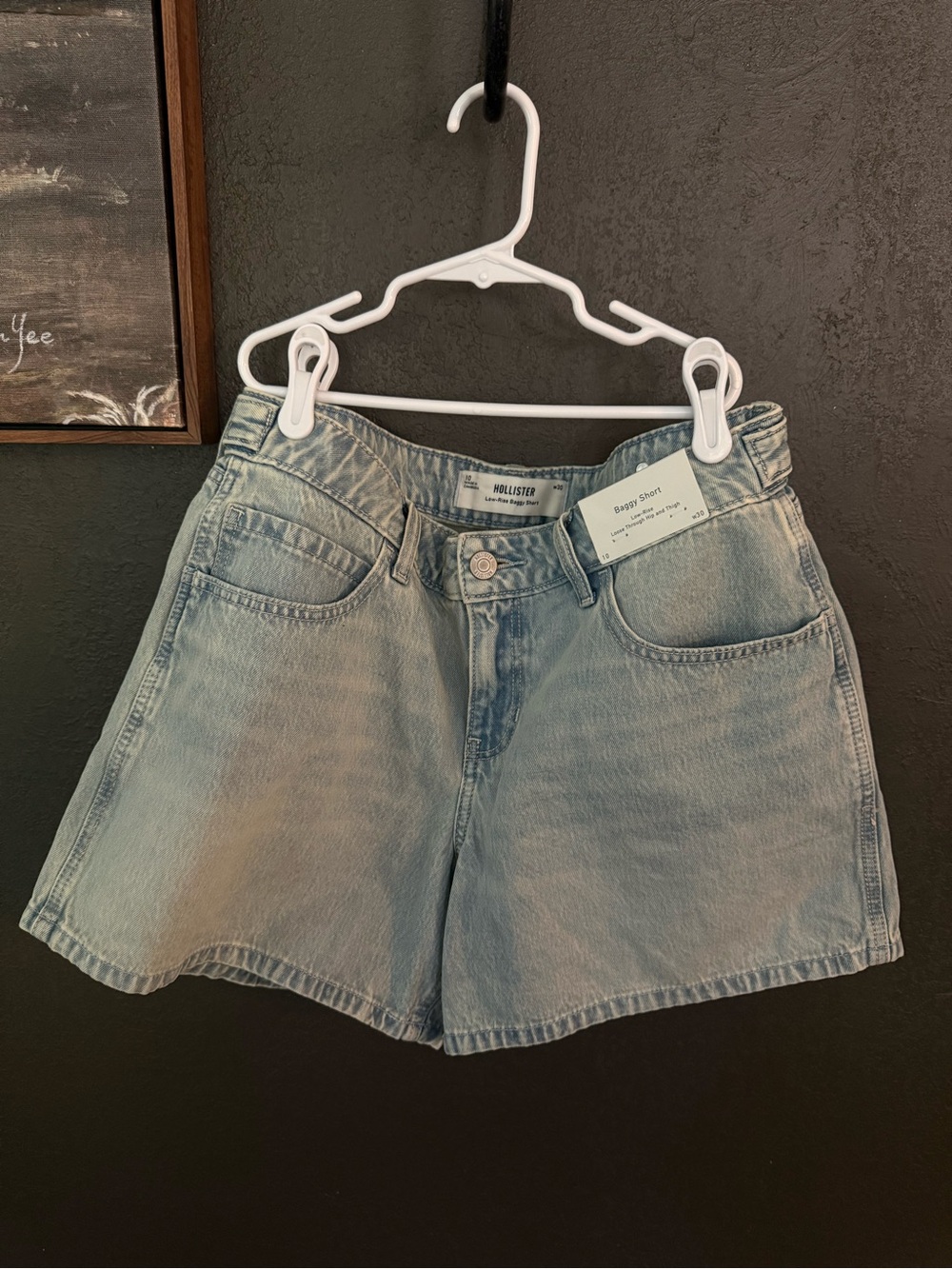 Hollister Light Wash Denim Shorts
